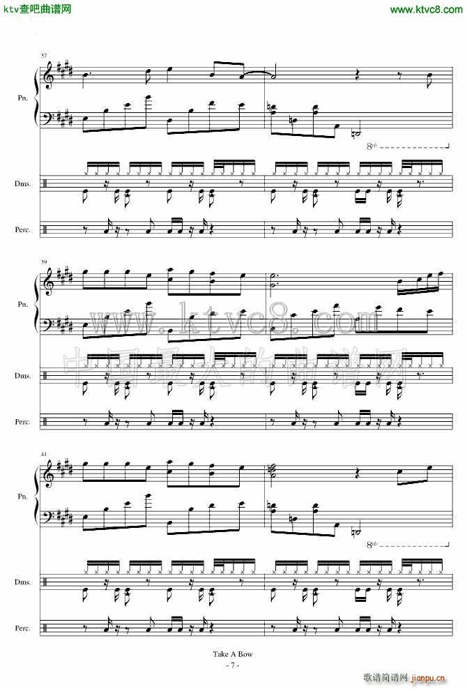 Take a Bow Piano Drums(V)7