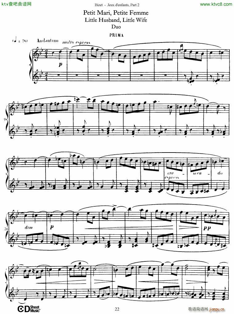 Bizet Jeaux d Enfants Part II(V)23