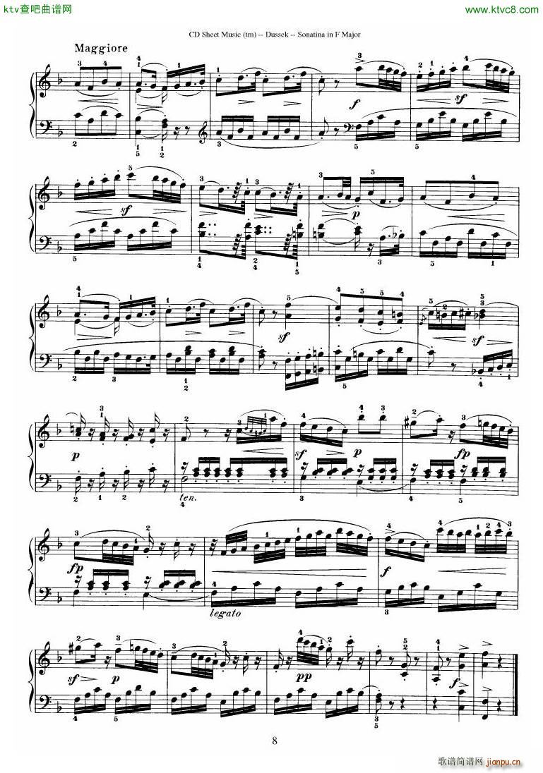Dussek Sonatina in G Major(V)19