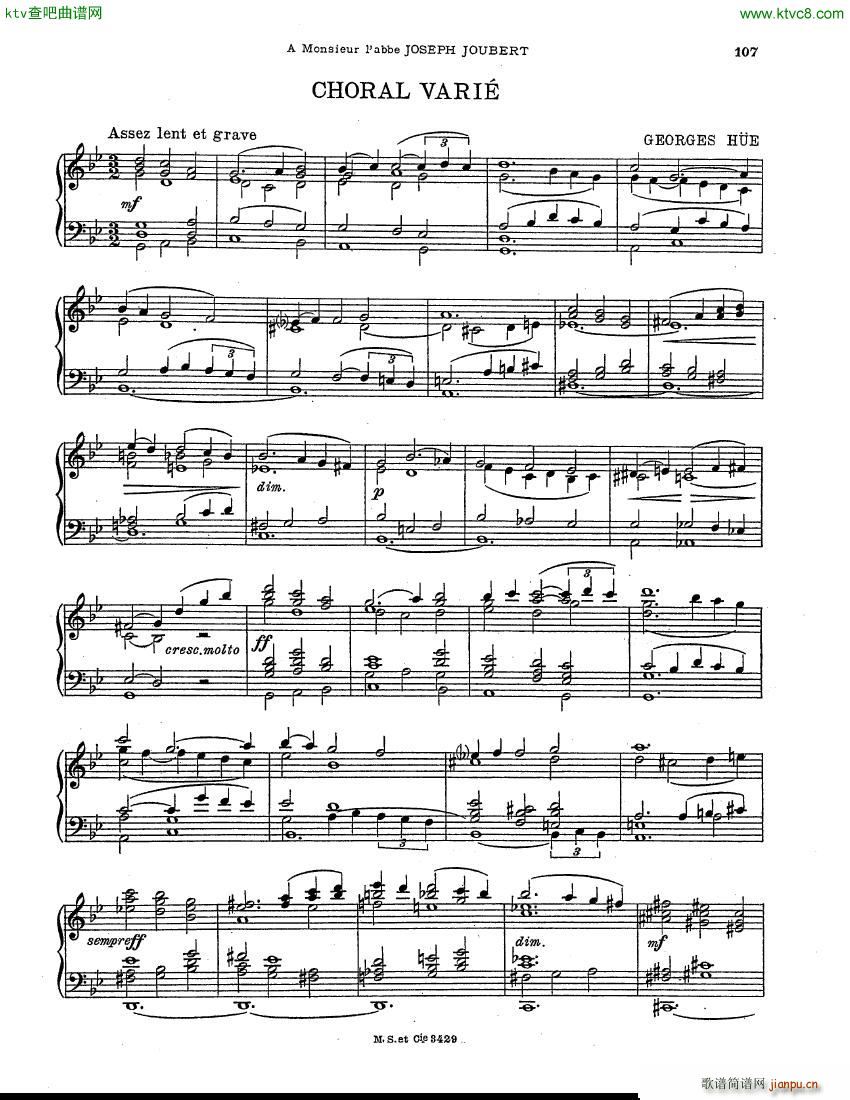Hue Georges Choral Vari organ(V)1