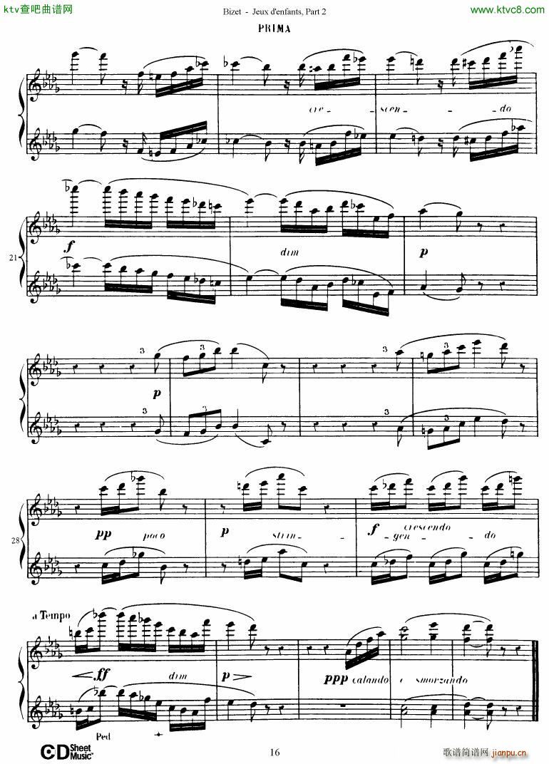 Bizet Jeaux d Enfants Part II(V)17