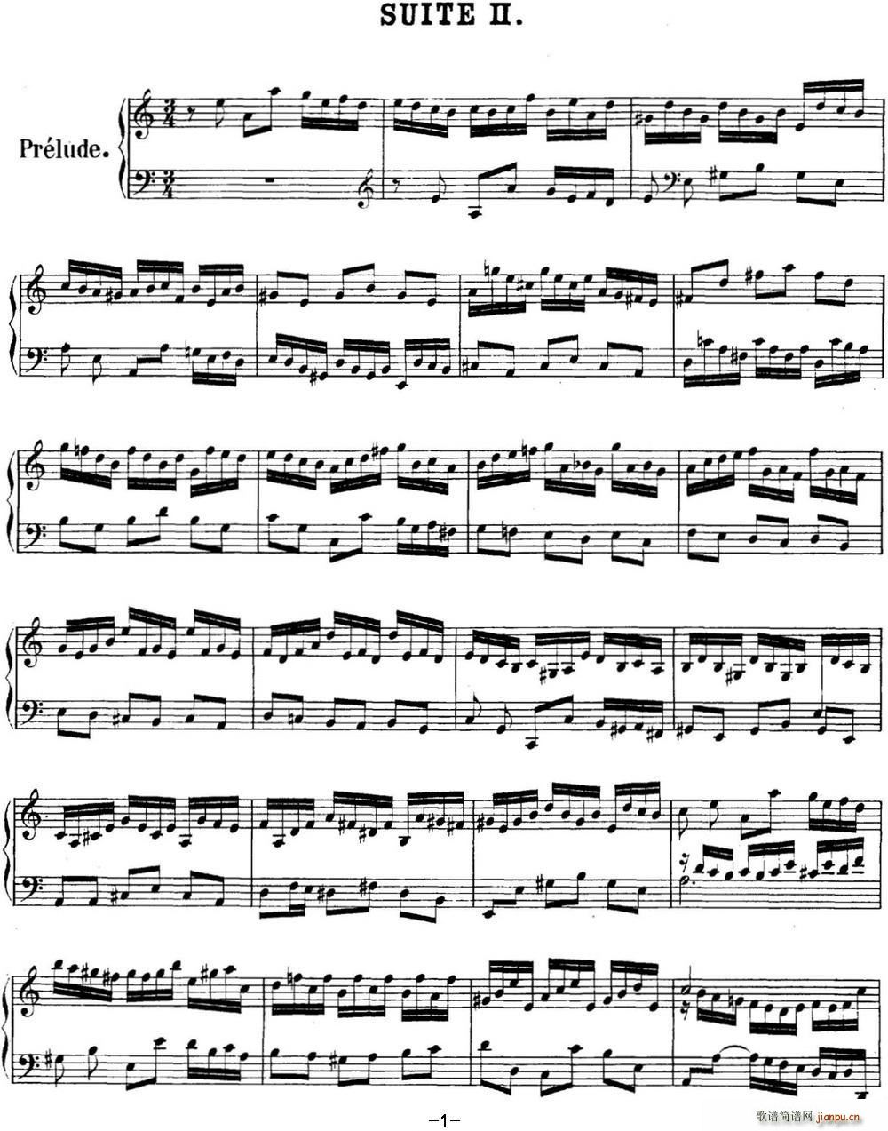 ӢMNo 2 ͺ aС{ 2nd Suite BWV 807(V)1