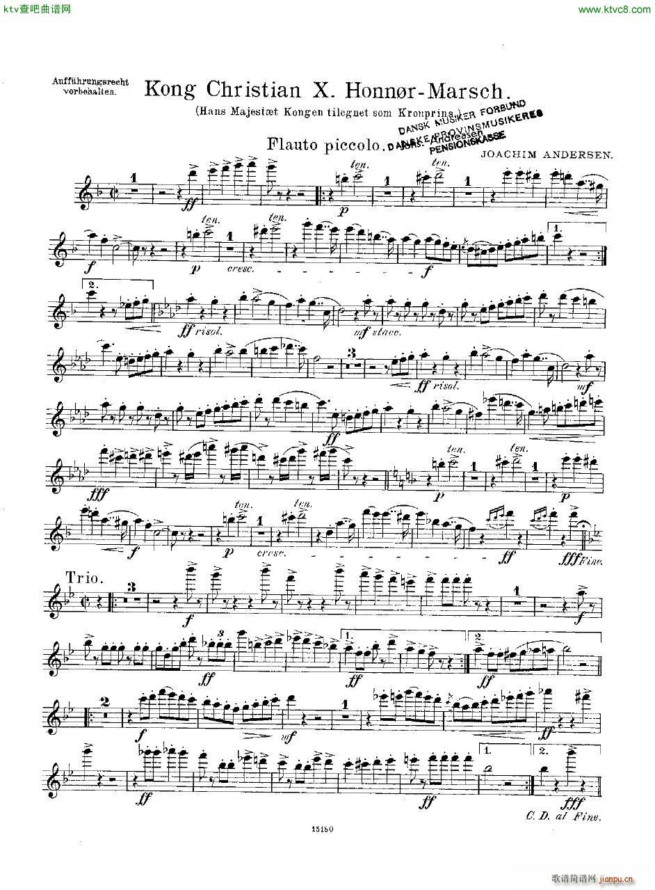 Andersen Kong Christian X Honn rmarsch orch(V)9