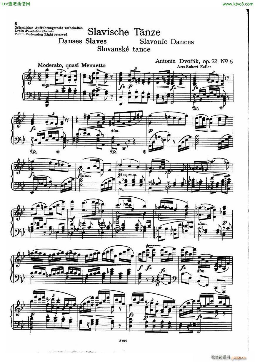 Dvorak Arr Keller Slavonic Dances Op72 Book2(V)5