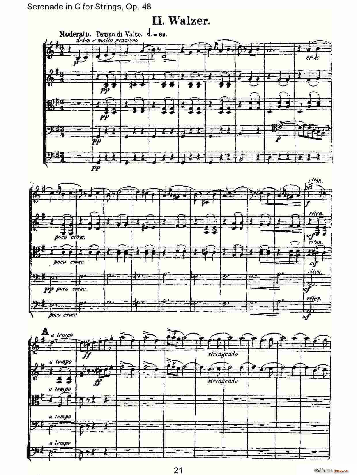 Serenade in C for Strings Op 48 C{Ҙ(l )Сҹ Op 48 (V)1
