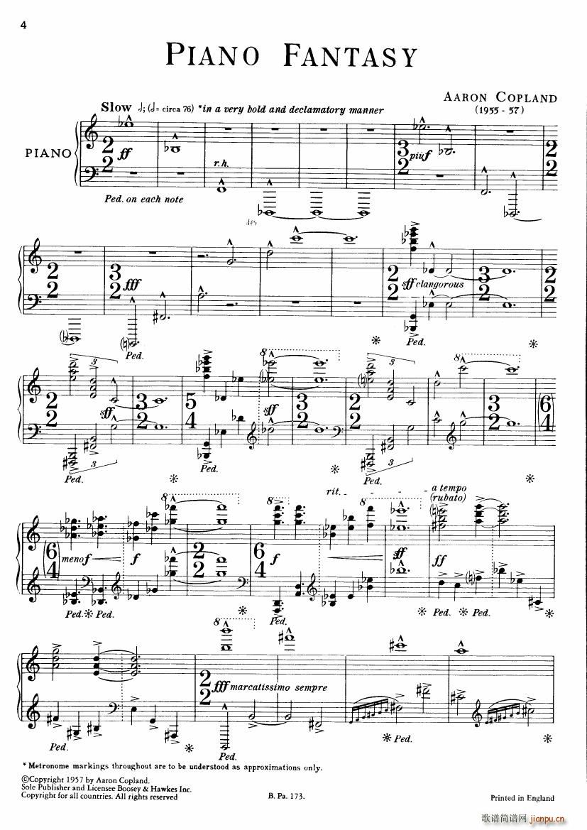 Copland Piano Fantasy(V)1