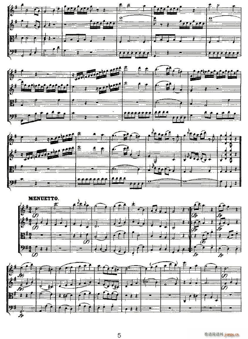Quartet No 1 in G Major K 80 G{һҘ(l )(V)5