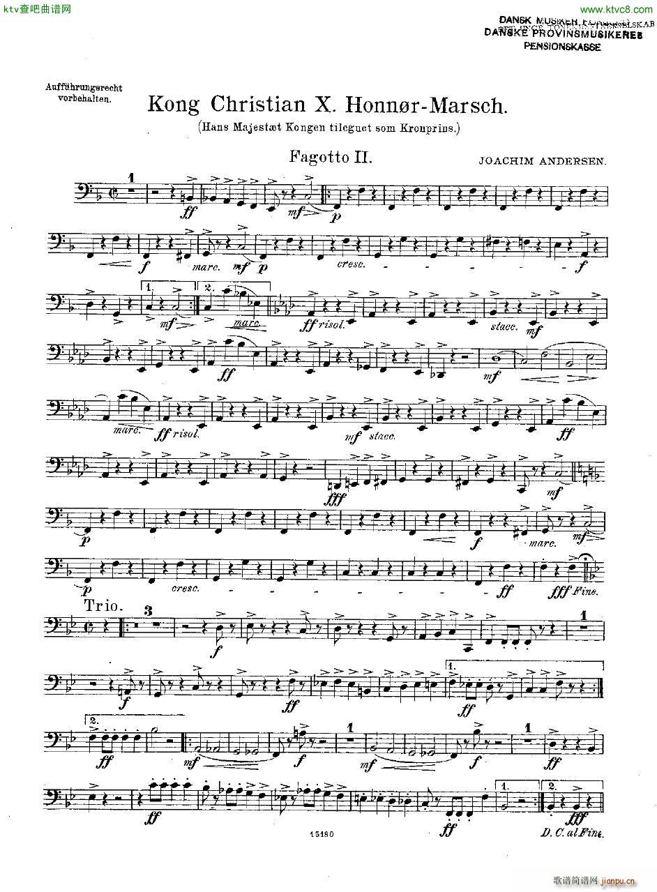 Andersen Kong Christian X Honn rmarsch orch(V)17