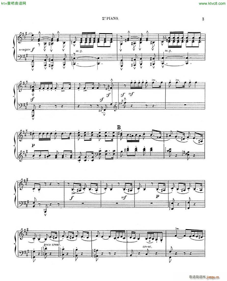 Chaminade Cecil La Sevillane for 2 pianos 4 hands(V)12