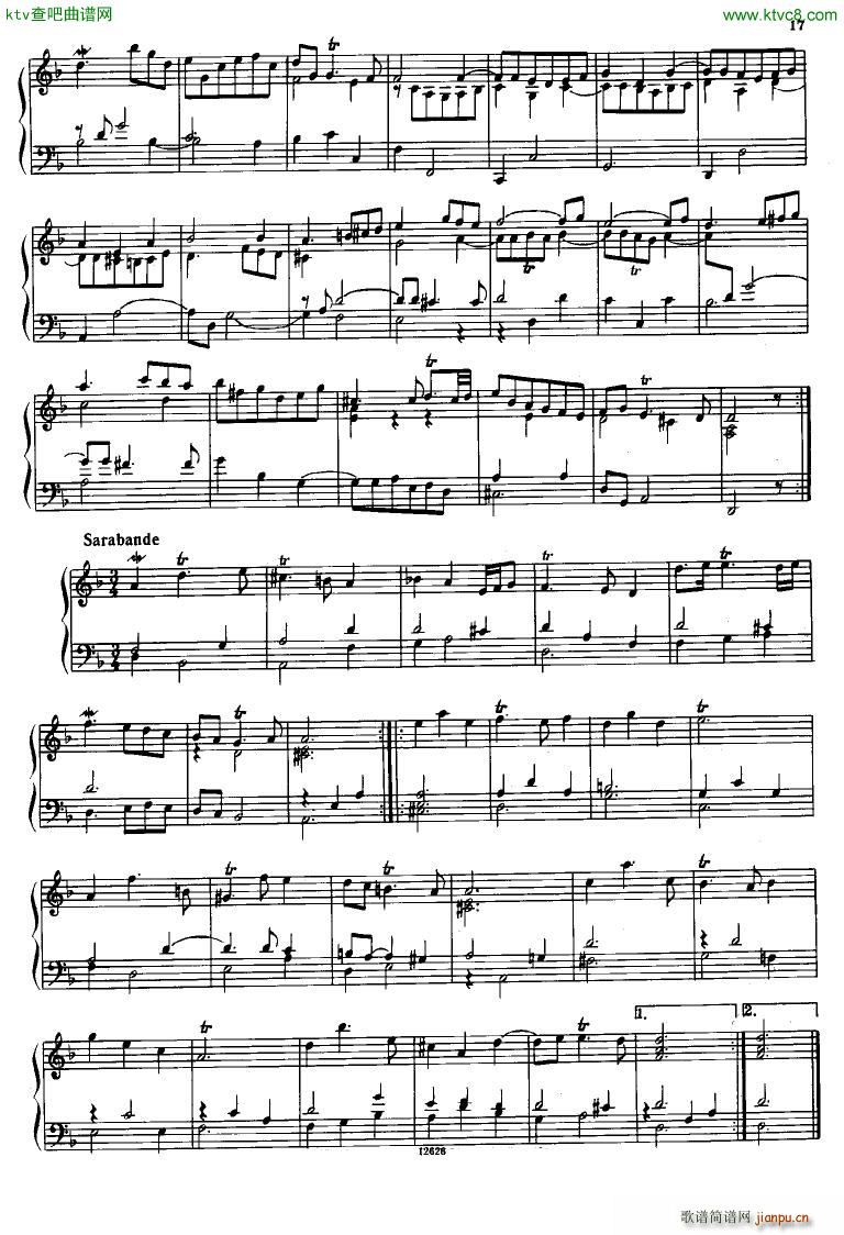H ndel 1 Suiten for Piano Book 2(V)16