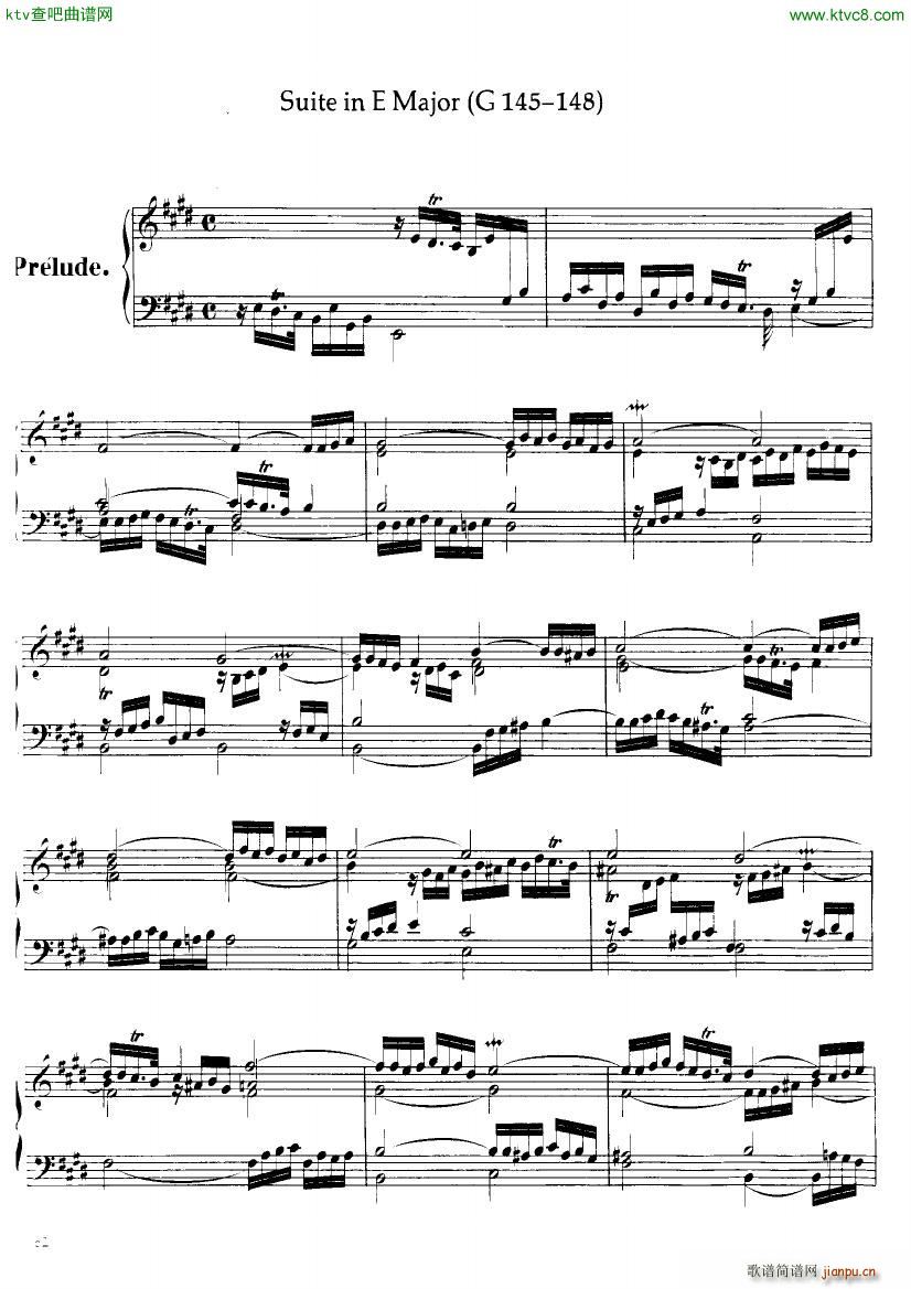Handel Suite in E major G145 148(V)1