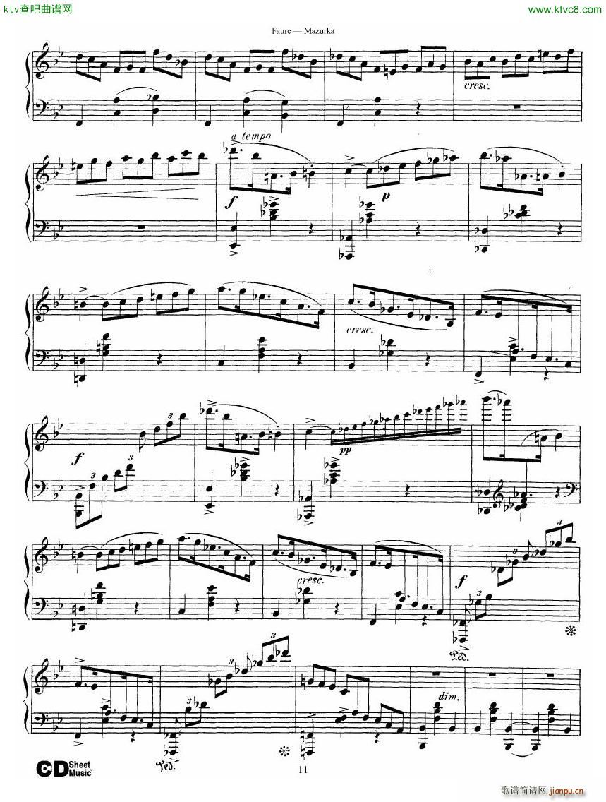 Faure Mazurka Op 32(V)11