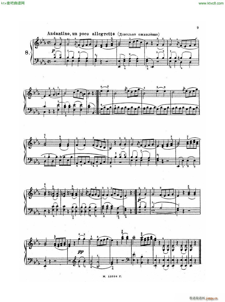Haydn Twelve Easy Pieces For Piano(V)10