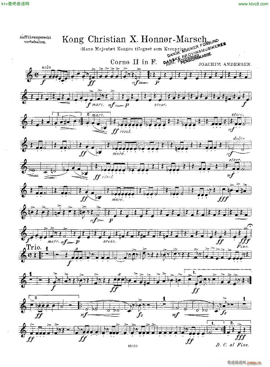 Andersen Kong Christian X Honn rmarsch orch(V)19