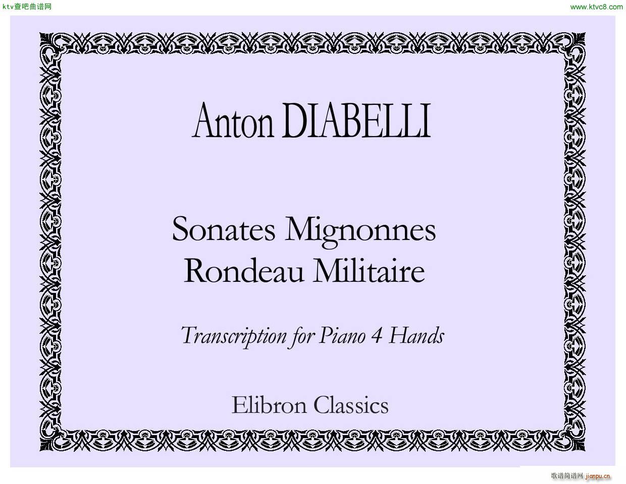 Anton Diabelli Sonates Mignonnes Op 150 Rondeau(V)1