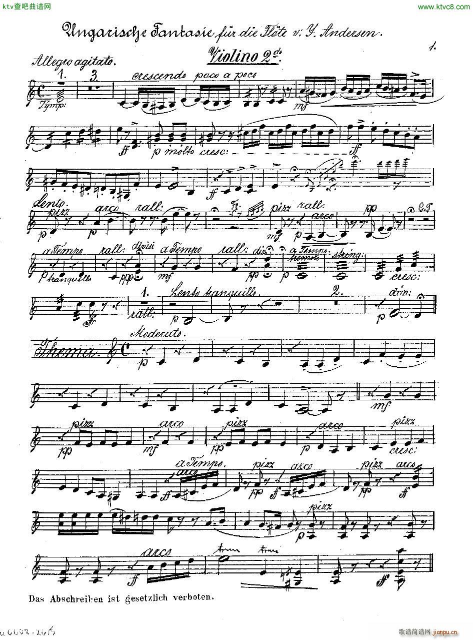 Andersen op 2 Ungarische Fantasie orch parts(V)6