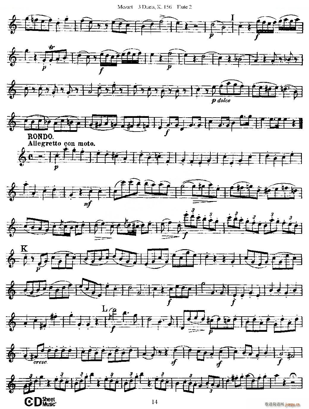 3 Duets K 156 ֮ڶL(chng)  K156̖ ~(ѺV)14