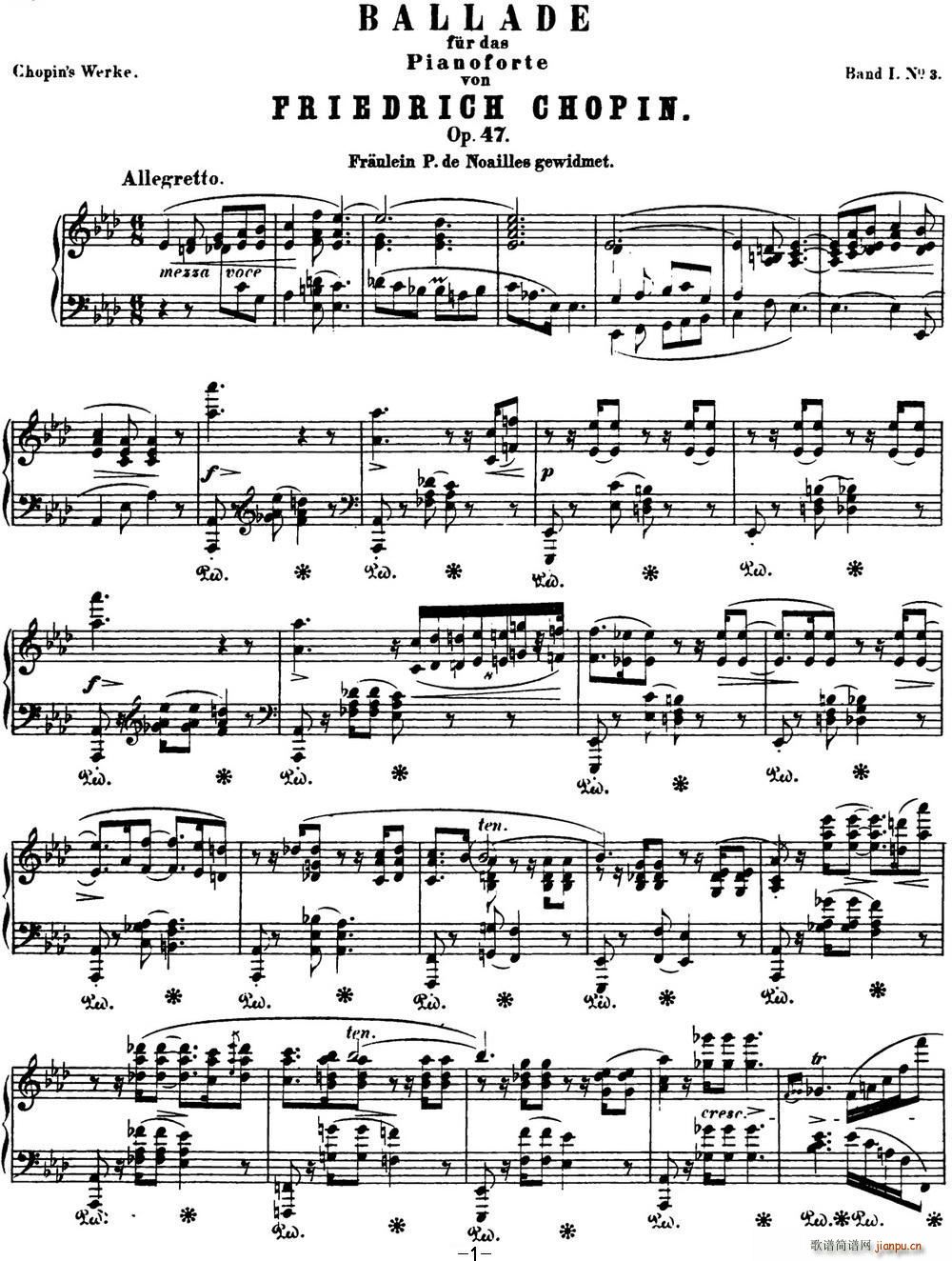 Ф 3 A{ Chopin Ballade No 3 Op 47(V)1