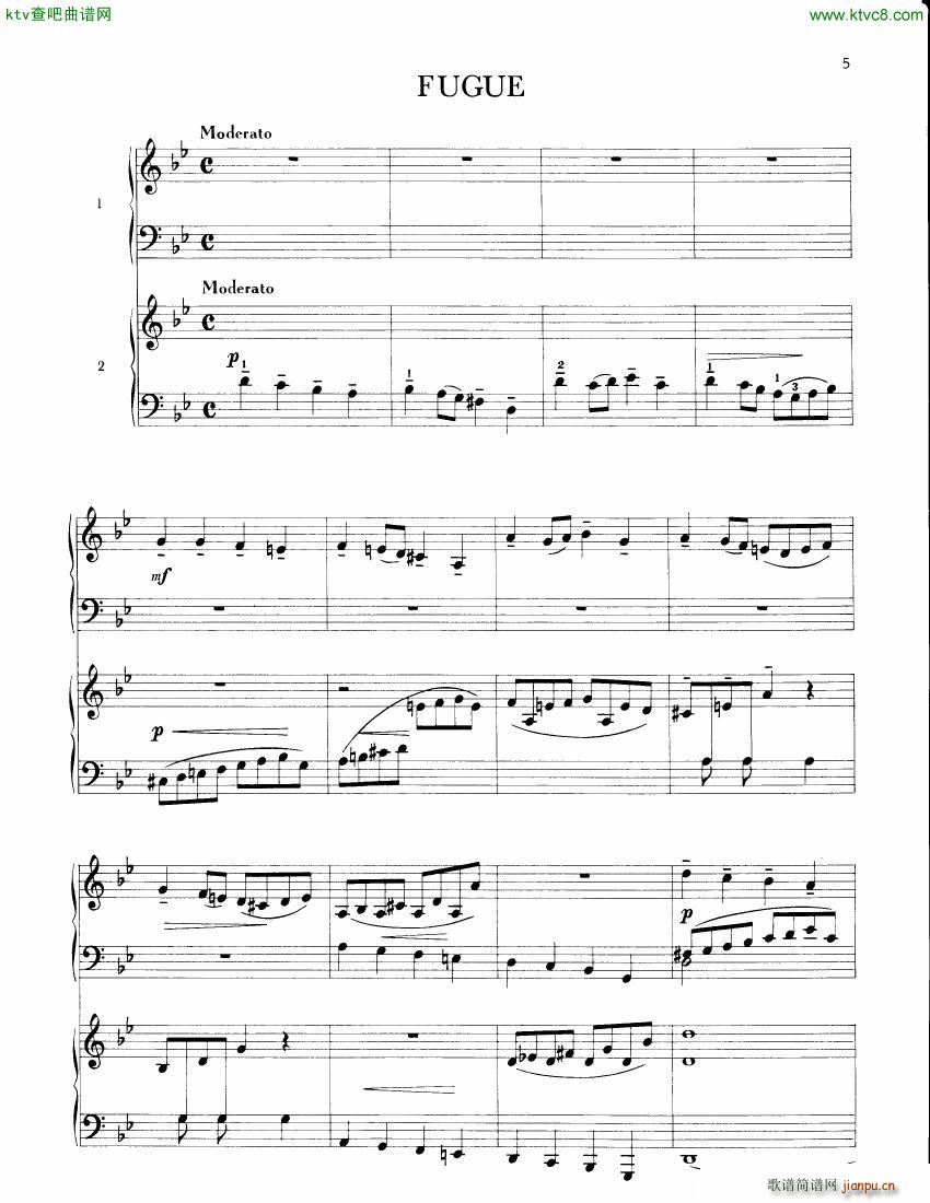 Berggrun Chorale and Fugue Theme by JS Bach(V)5