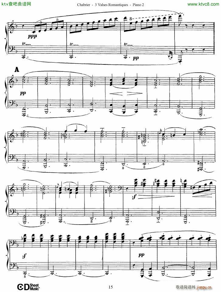Chabrier 3 Valses Romantiques Piano 2(V)15