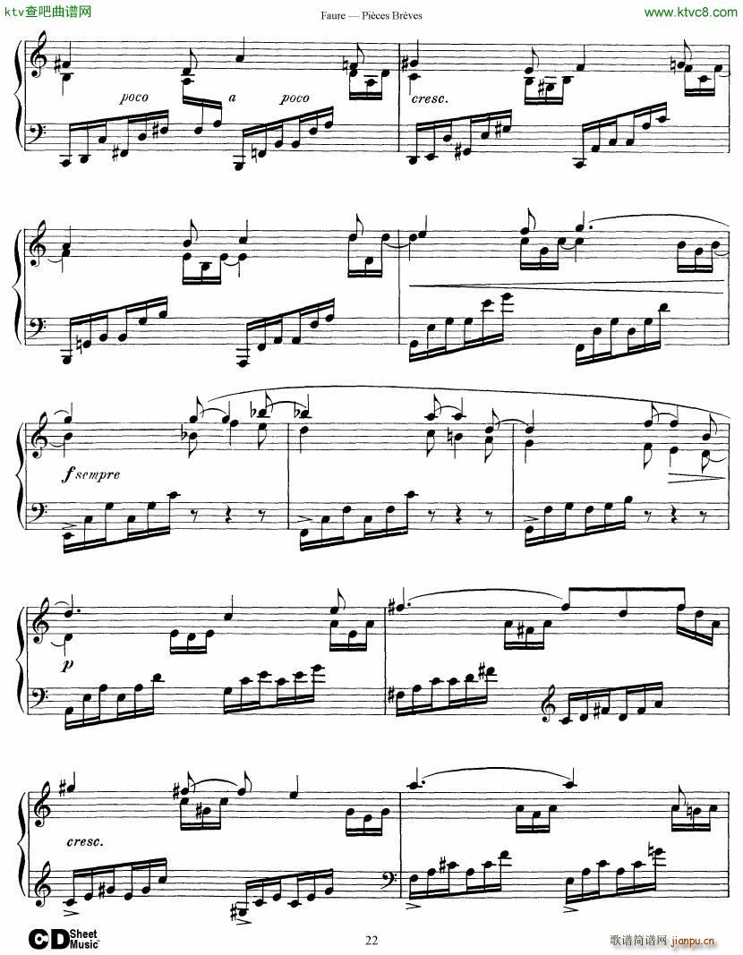 Faure 8 Pieces Breves Op 84(V)22