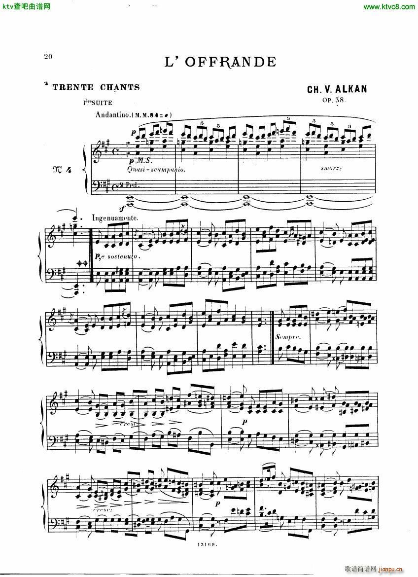 Alkan op 38 Trente Chants(V)20