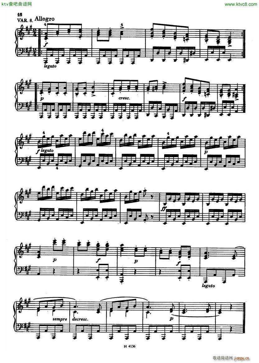 Czech piano variations from 18th century(V)14