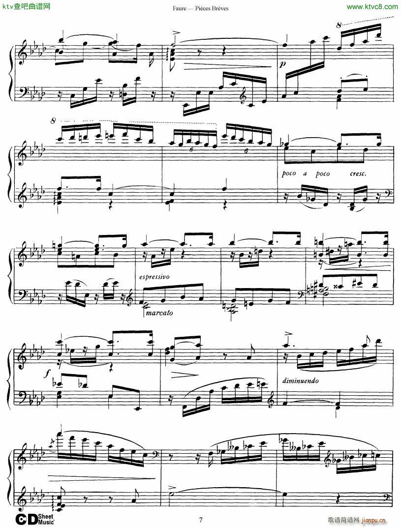 Faure 8 Pieces Breves Op 84(V)7