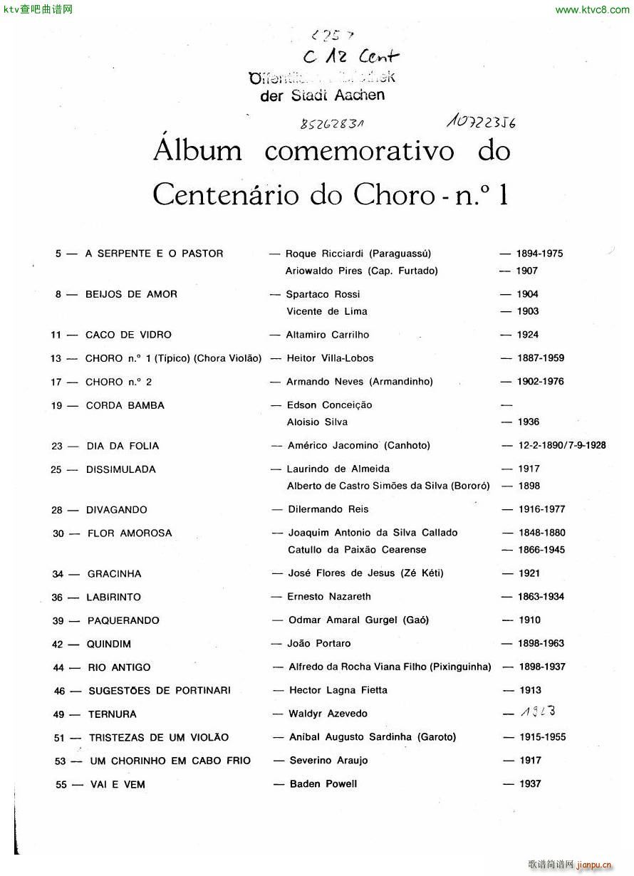 Centenrio do Choro Vol 1 20 Choros Para Piano(V)1