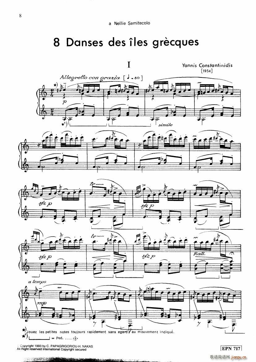 Constantinidis Huit Danses des iles grecques(V)1