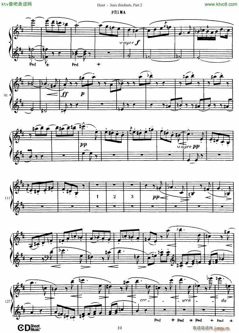 Bizet Jeaux d Enfants Part II(V)11