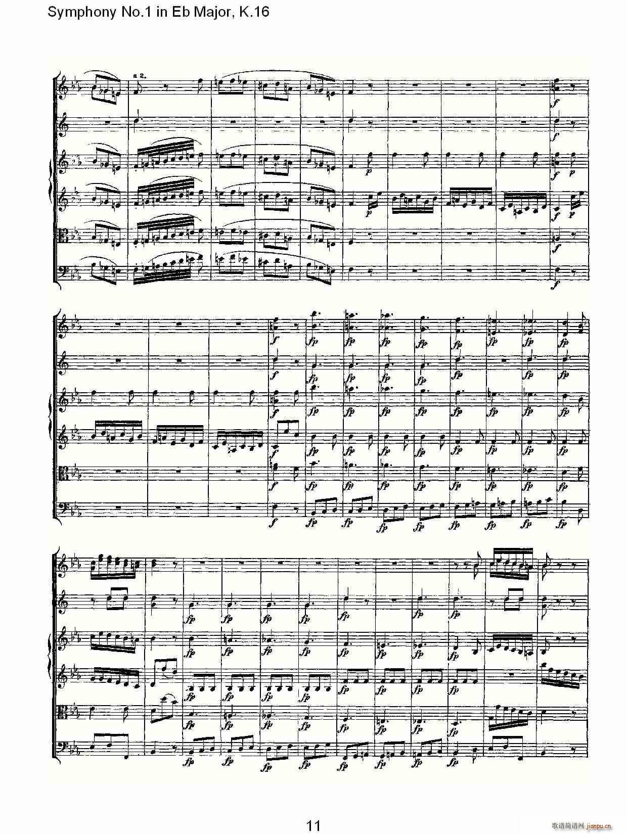 Symphony No.1 in Eb MajorK.16(ʮּ)11