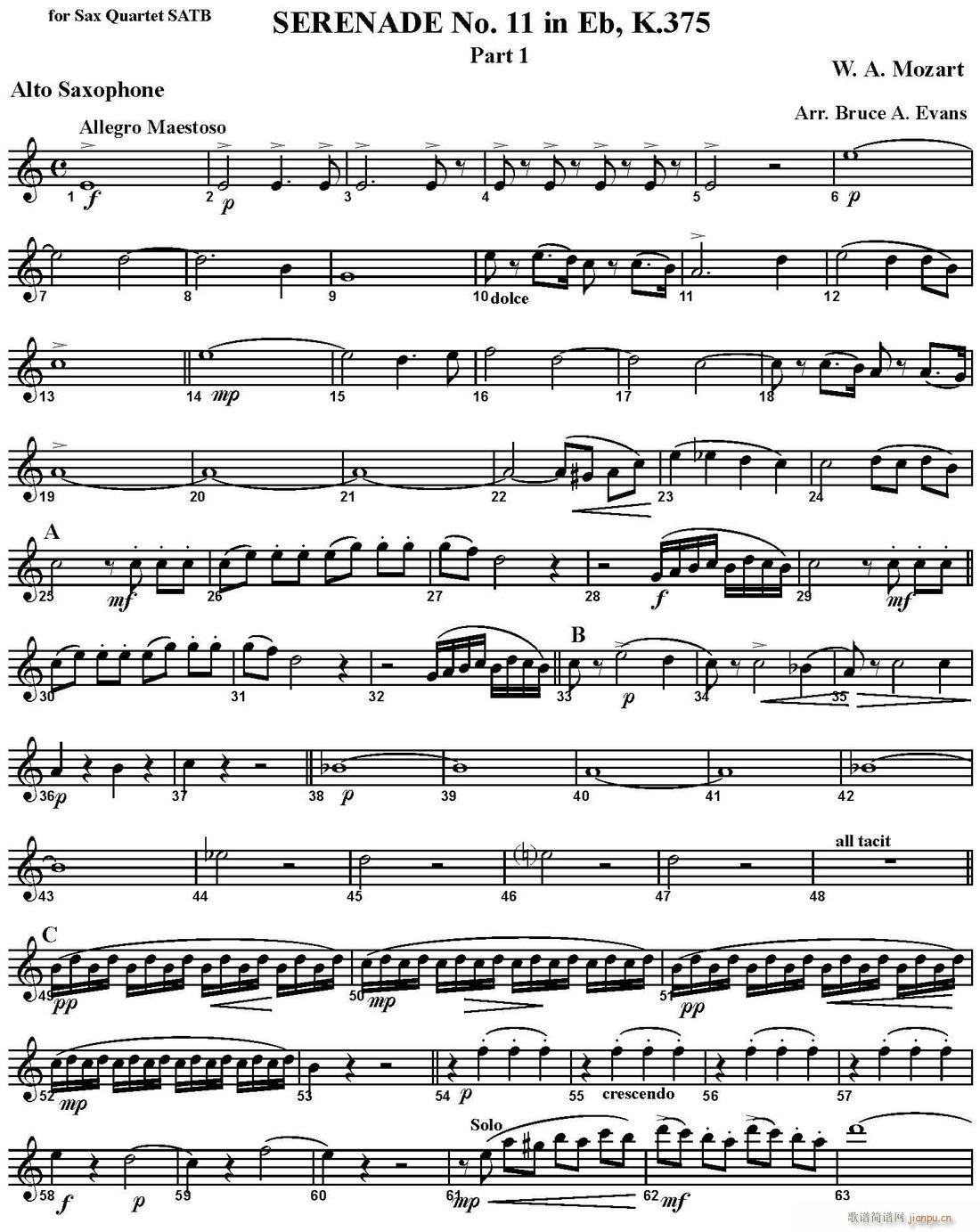 SERENADE No 11 in Eb K 375 Part 1  _˹(V)1