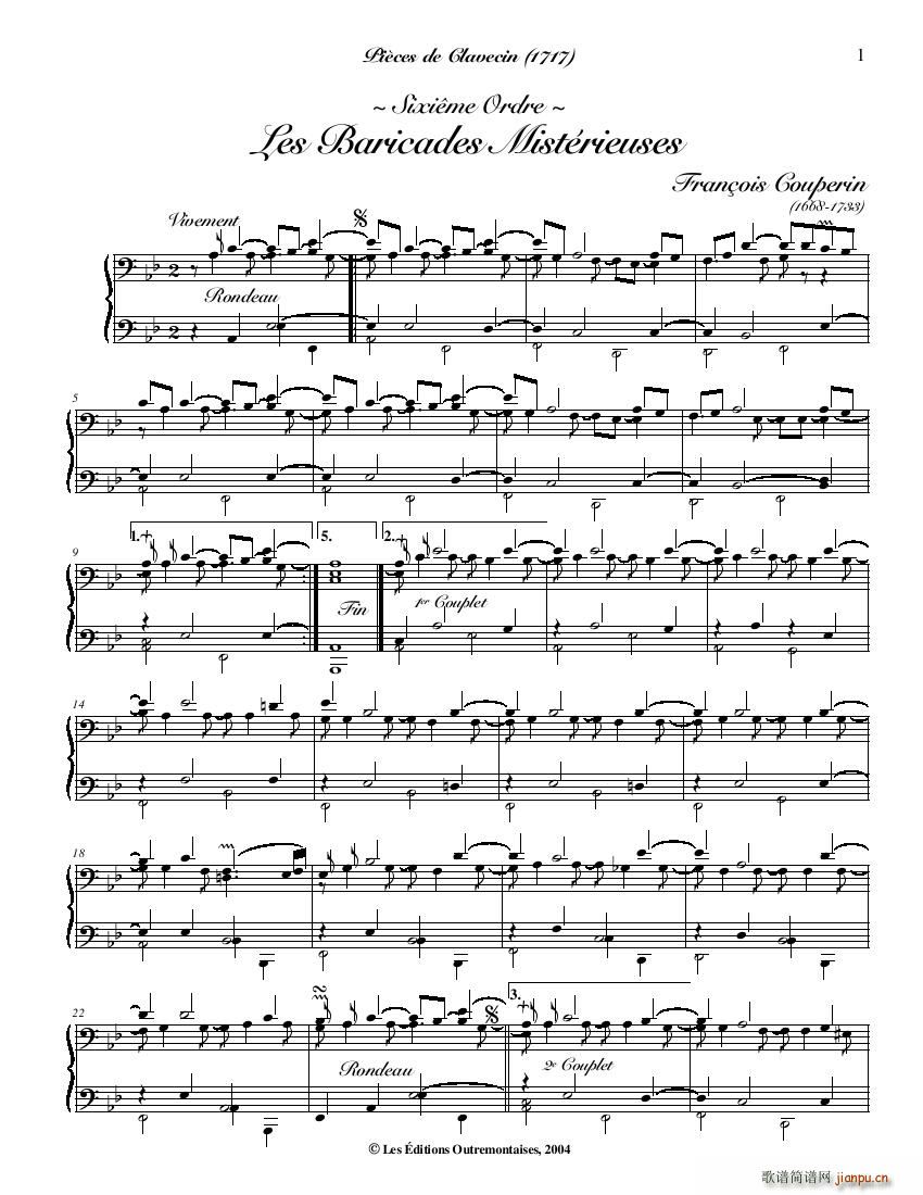 Couperin 6eOrdre Les Baricades(V)1