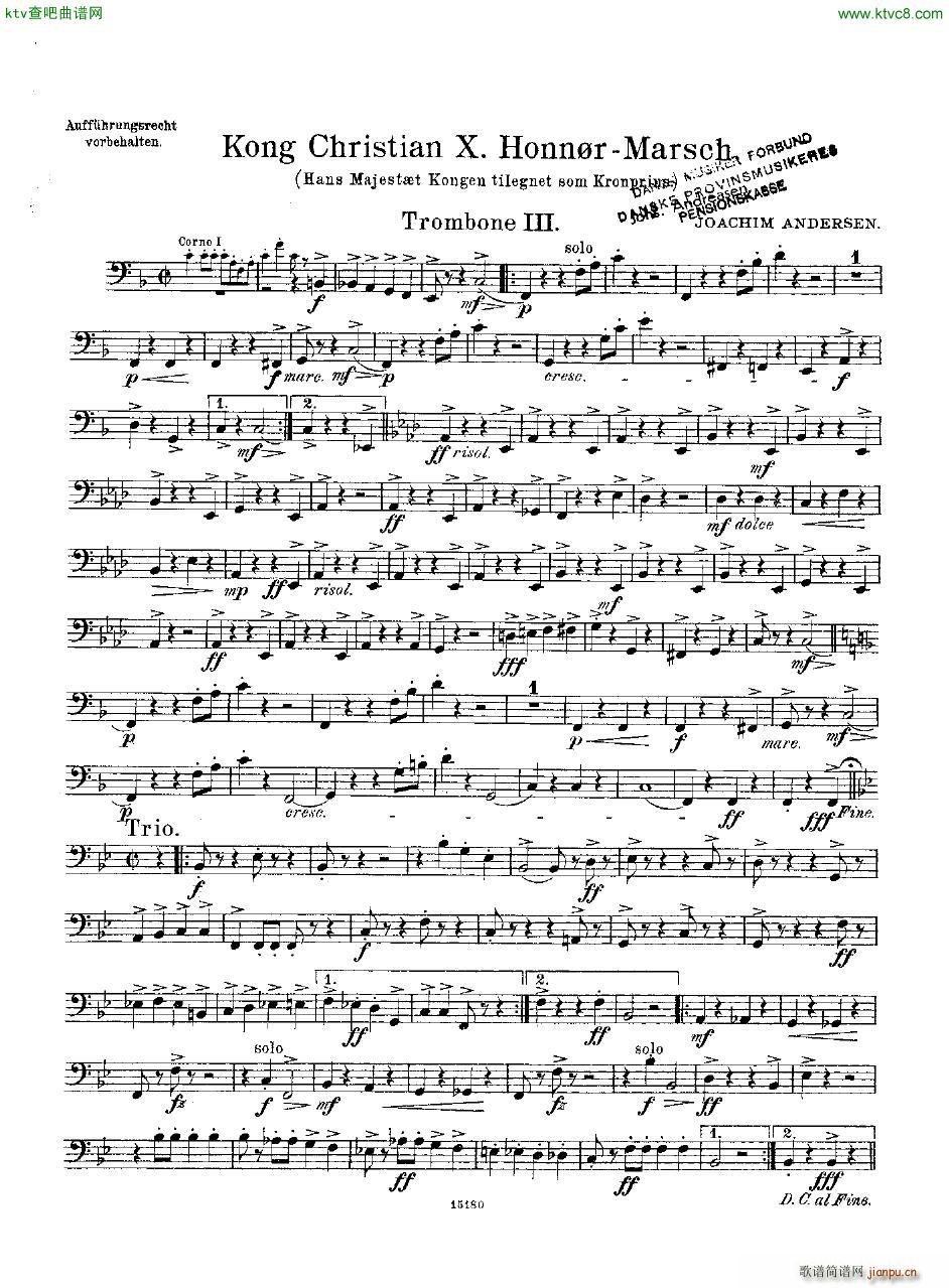 Andersen Kong Christian X Honn rmarsch orch(V)27