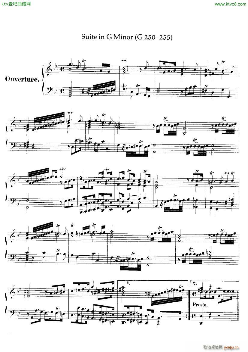 Handel Suite in G minor G250 255(V)1