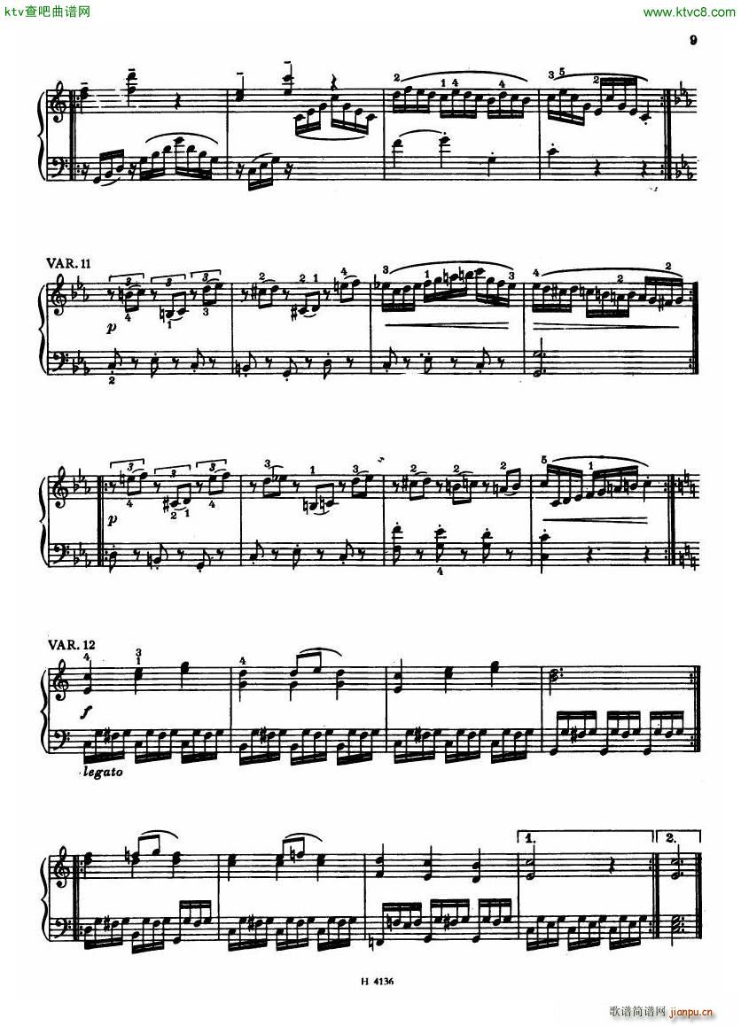 Czech piano variations from 18th century(V)7