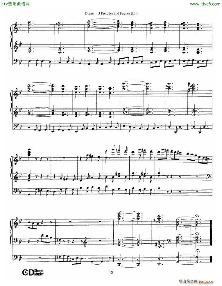 Dupr Prelude Fugue in G minor Op 7 No 3(V)18