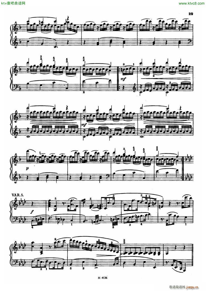 Czech piano variations from 18th century(V)27