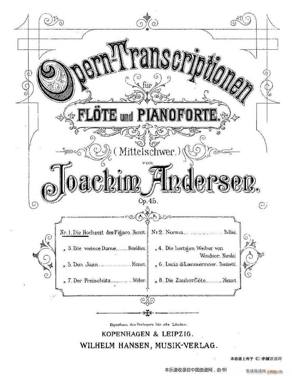 Opern Transcriptionen Op 45 1(ѺV)1