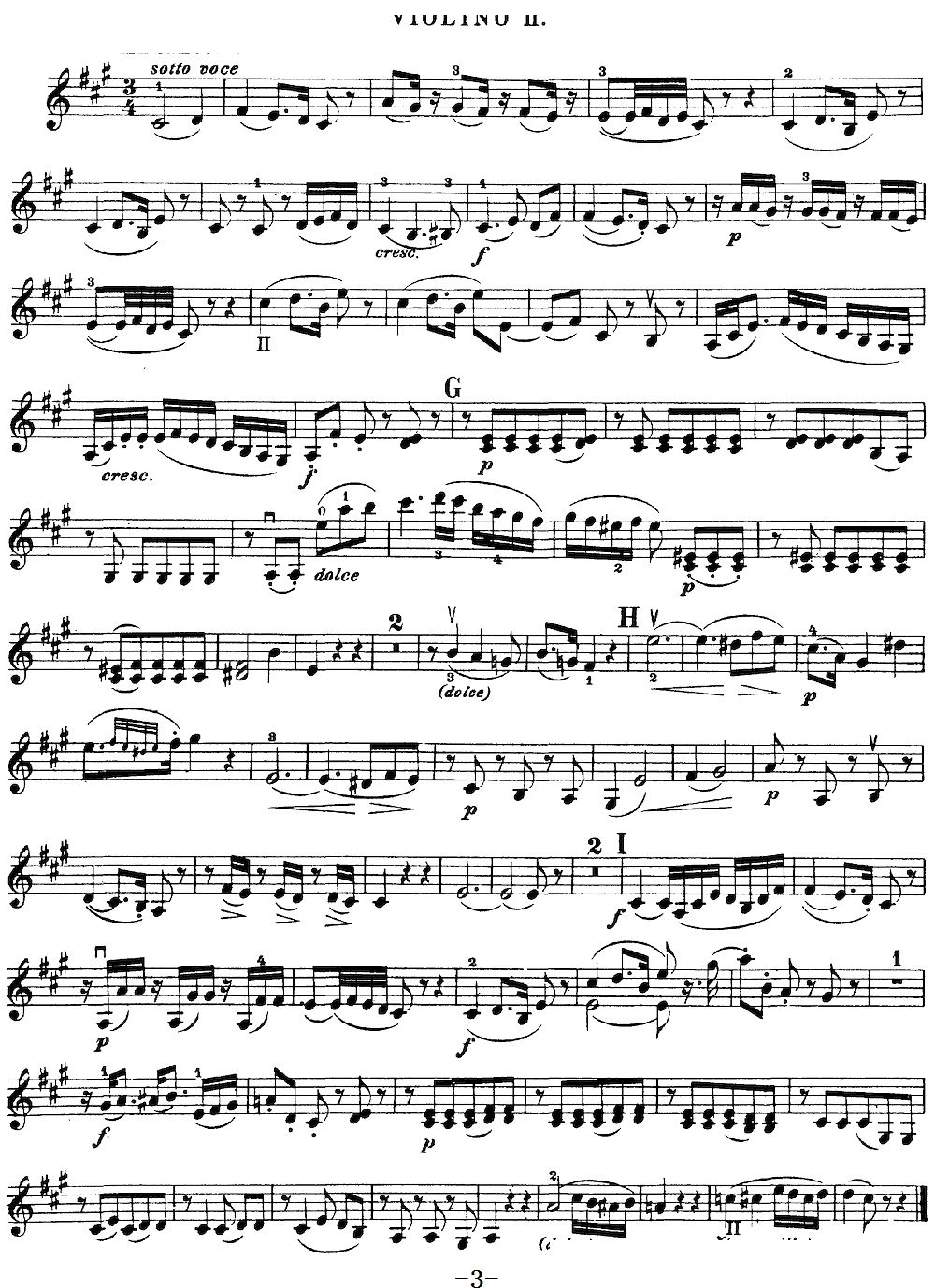 Mozart Quartet No 21 in D Major K 575 Violin 2(ʮּ)3