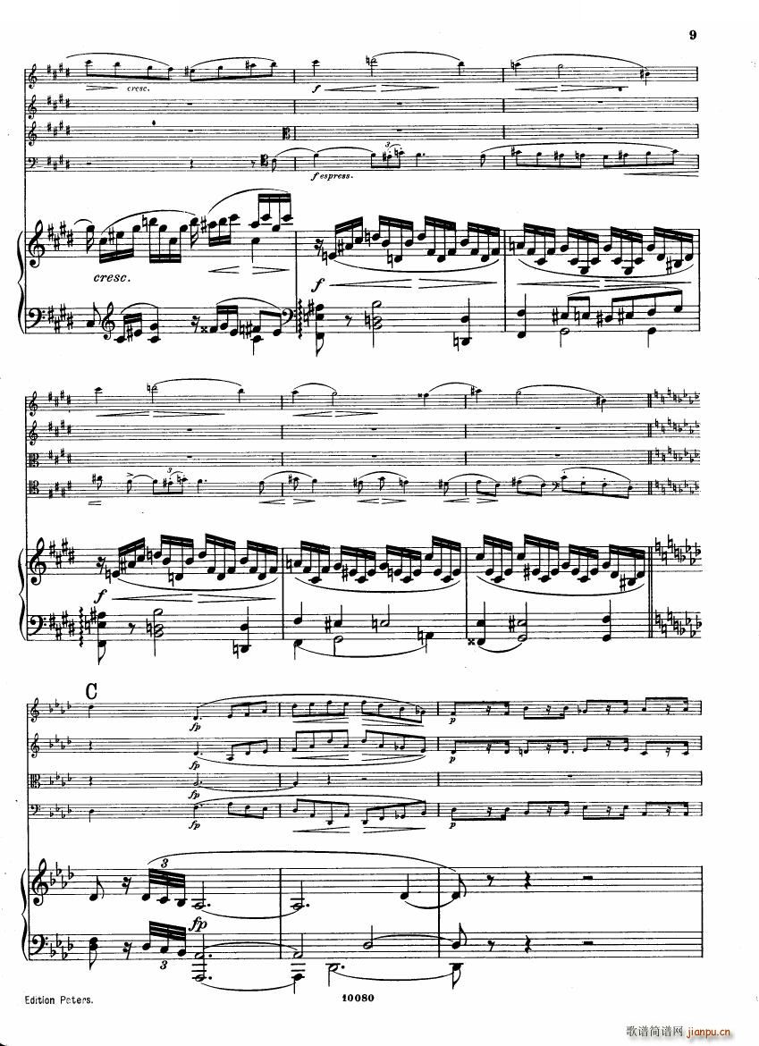 Brahms op 34 Piano Quintet f minor score һ(V)8