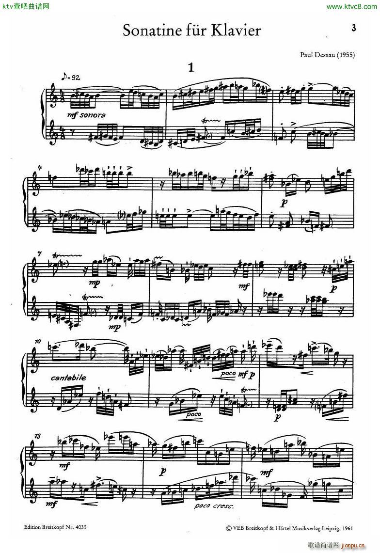 Dessau Sonatina 1955(V)1