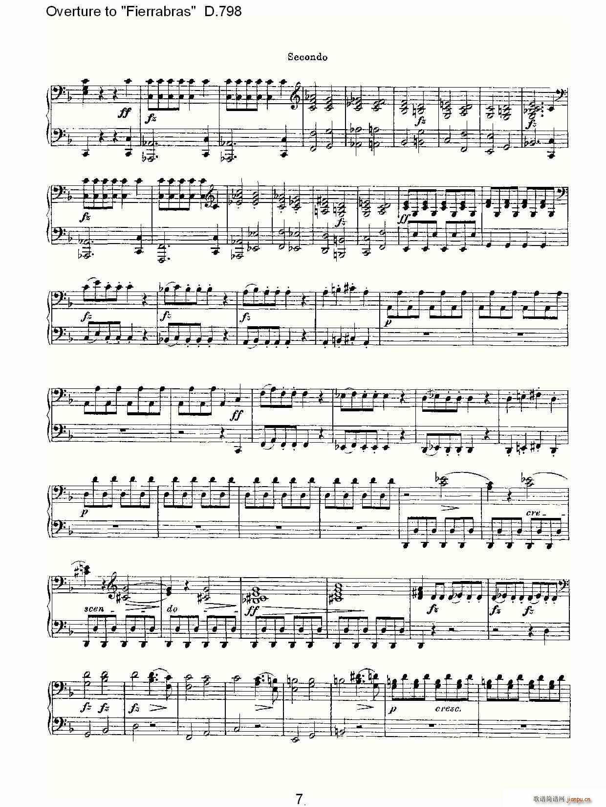 Overture to Fierrabras D 798 Fierrabras D 798(V)7