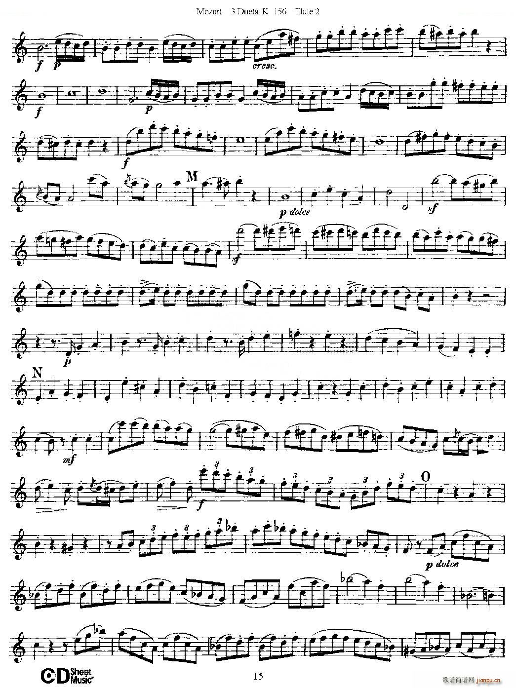 3 Duets K 156 ֮ڶL(chng)  K156̖ ~(ѺV)15