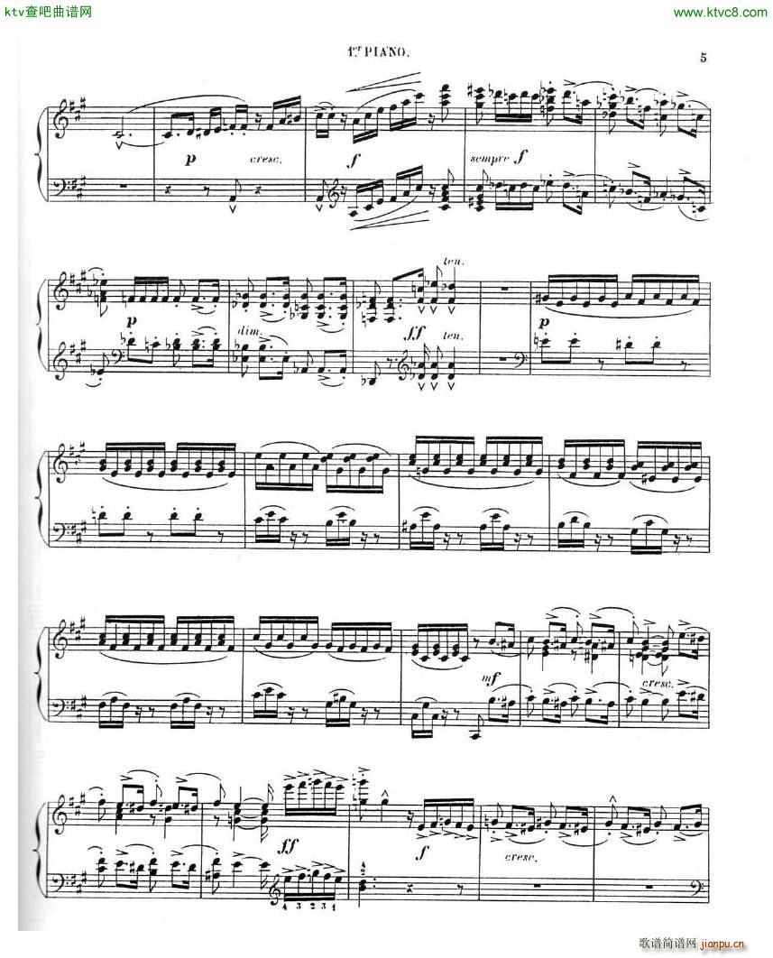 Chaminade Cecil La Sevillane for 2 pianos 4 hands(V)5