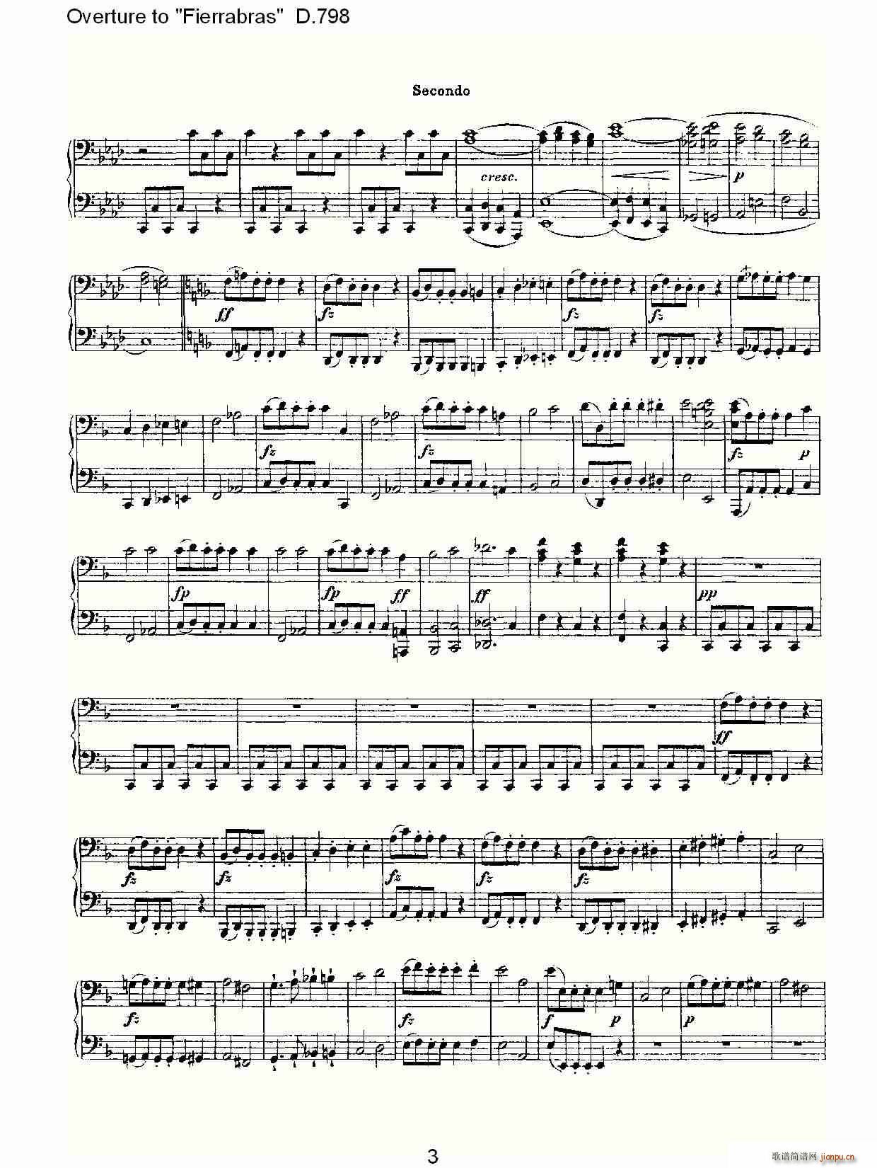 Overture to Fierrabras D 798 Fierrabras D 798(V)3