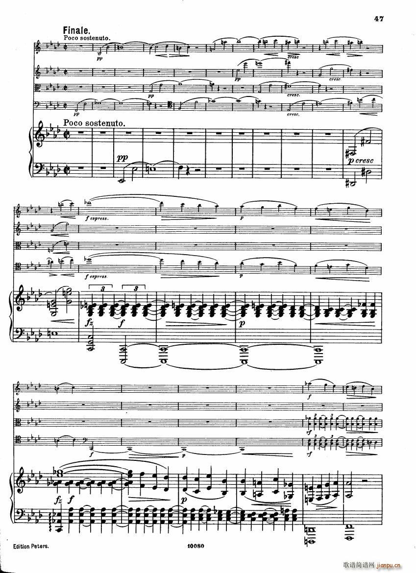 Brahms op 34 Piano Quintet f minor score (V)5