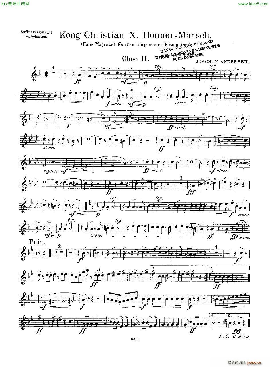 Andersen Kong Christian X Honn rmarsch orch(V)13
