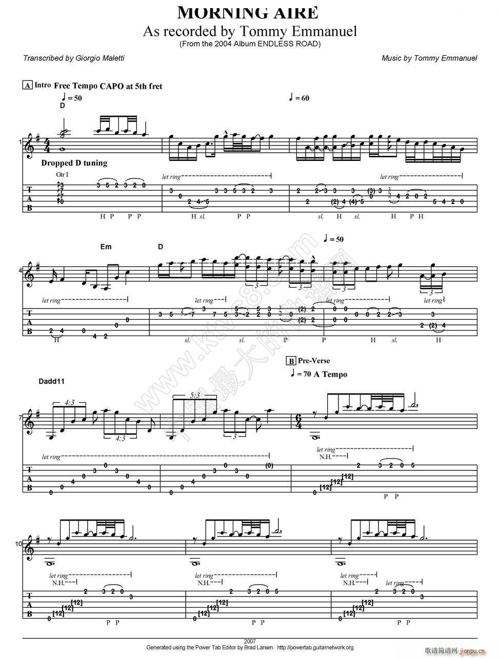 tommy emmanuel morning aire ָ(V)1